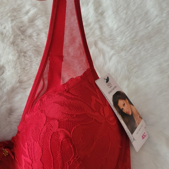 💋DAISY FUENTES BRAND NEW HIGH APEX LACE BRA SIZE 40C - Picture 8 of 11